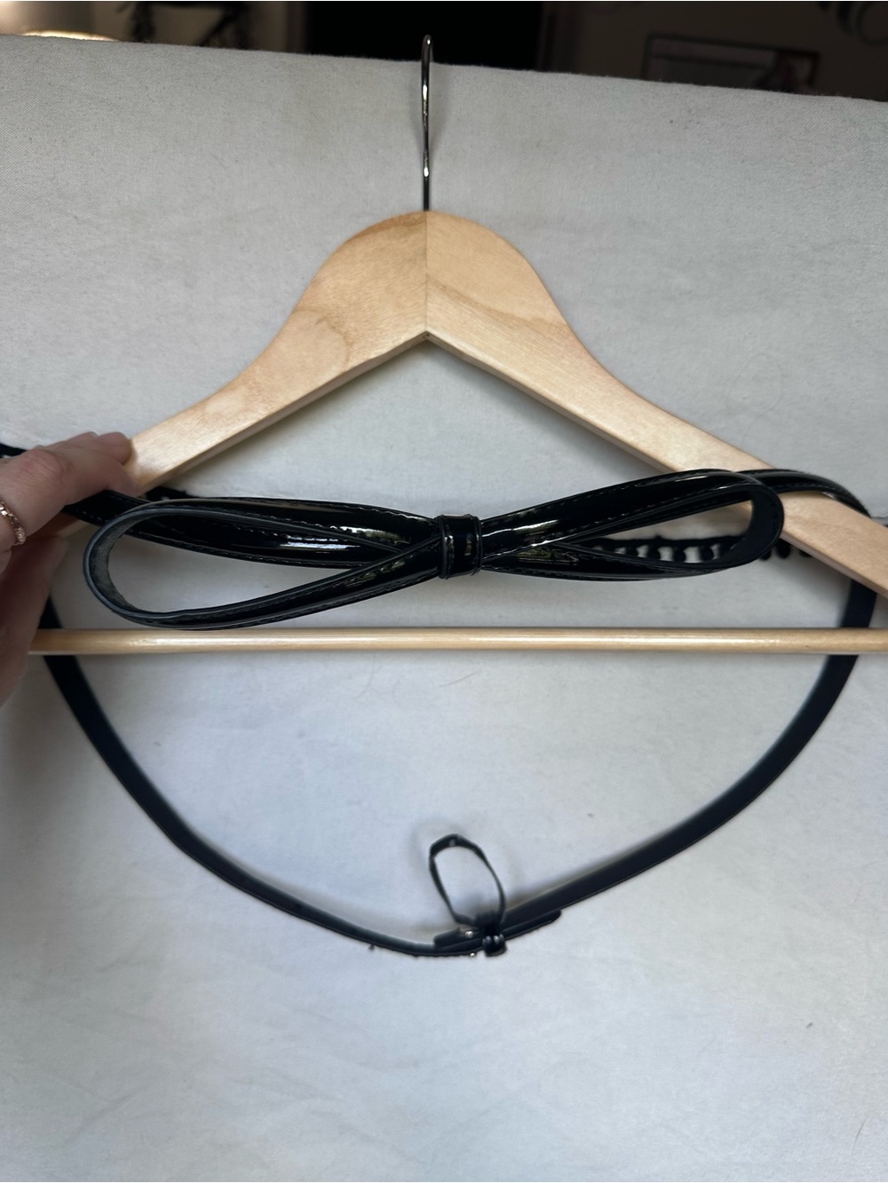 Patent Bow Belt - Black Women's Accessory